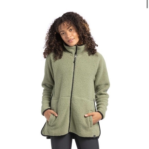 LIV Outdoor Rita Seagrass Green Sherpa Jacket Size Small - Picture 1 of 10